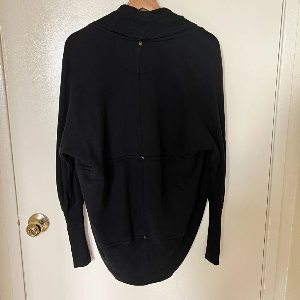 Aritzia Wilfred Diderot Black Sweater Open Front Cocoon Cardigan XXS​​​​​​​